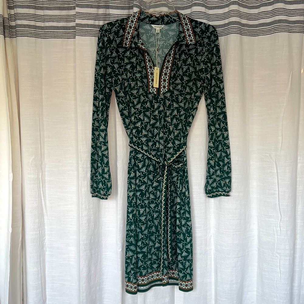 Green Floral Max Studio Dress